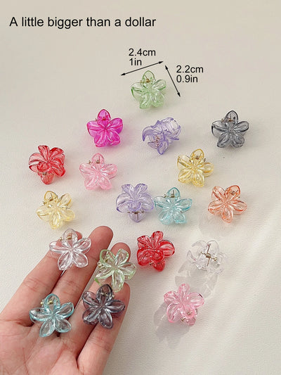 Mini Flower Hair Clips For Women Creaseless Hold For Bangs - Smarsty