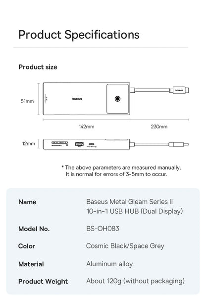 Usb C Hub 8K Hdmi Expansion For Multiscreen And Peripherals