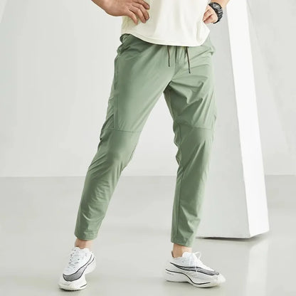 Men's Running Pants Sportswear Jogging Sweatpants Quick Dry Thin Tracksuit Elastic Gym Fitness Trousers Training Sport Pants Men - Smarsty