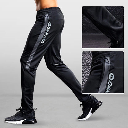 Men Sport Pants Running Pants With Zipper Pockets Soccer Training Jogging Sports Trousers Fitness Football Leggings Sweatpants - Smarsty