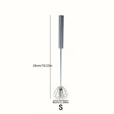 Stainless Steel Egg Beater Durable Semi-Automatic Mixer for Effortless Egg Cream Mixing Stirring and Beating for Kitchen Baking - Smarsty