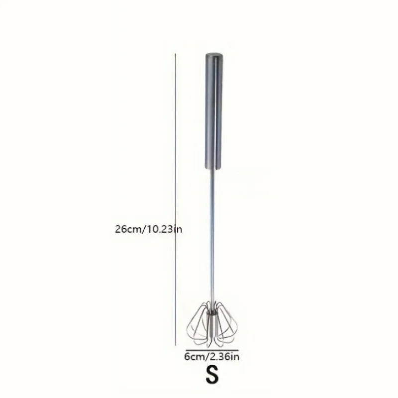 Stainless Steel Egg Beater Durable Semi-Automatic Mixer for Effortless Egg Cream Mixing Stirring and Beating for Kitchen Baking - Smarsty