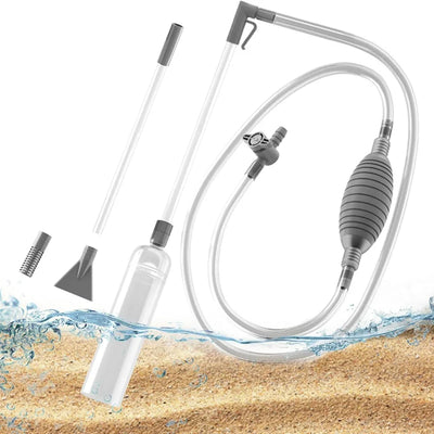 Siphon Pump with Filter Nozzle Fish Tank Water Changer Air Pump Cleaning Accessorie Handheld Aquarium Gravel Cleaner Vacuum Tool - Smarsty