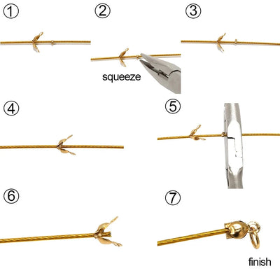 Stainless Steel Crimp End Beads Durable Rustproof Set100Pcs - Smarsty