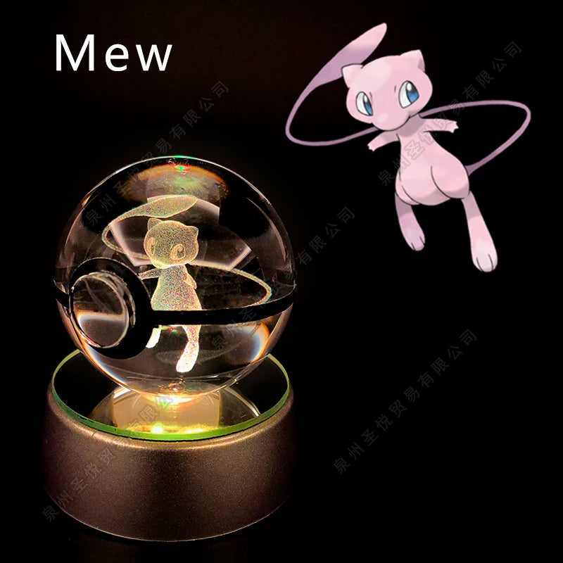 3D Pokemon Crystal Ball Night Light Lamp - Smarsty