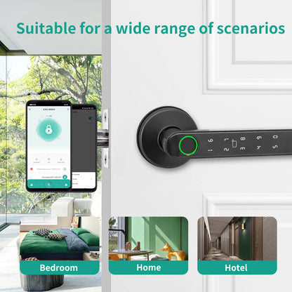 Tuya 5-in-1 Smart Door Lock with Fingerprint Access - Smarsty