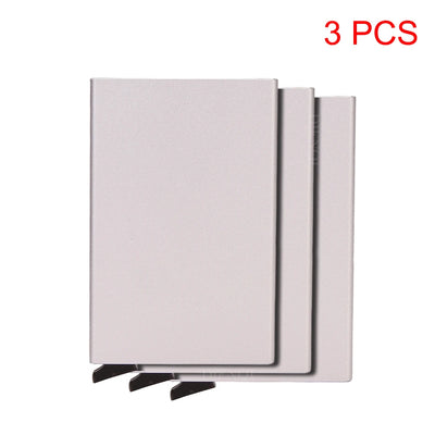 Rfid Credit Card Holder Metal Thin Slim Smart Wallet Men Women Wallets Pop Up Minimalist Small Black Purse Mini Walets for Men - Smarsty
