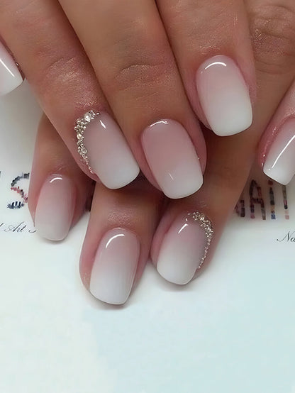 24PCS Pink Gradation Press On Nails for Summer Style - Smarsty
