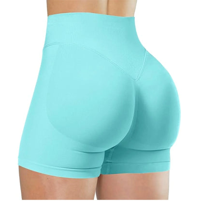 Summer High Waisted Yoga Shorts Fashionable and Sexy Running Fitness Pants Solid Color Yoga Leggings Customizable labels - Smarsty