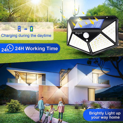 100 LED Solar Wall Light with Motion Sensor - Smarsty