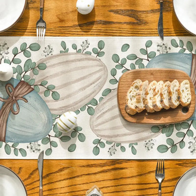 Eucalyptus Linen Table Runner for Spring Decor - Smarsty