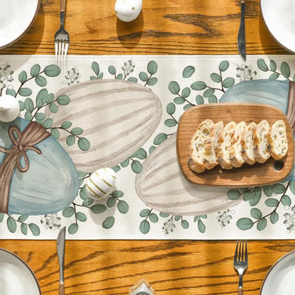 Eucalyptus Linen Table Runner for Spring Decor - Smarsty