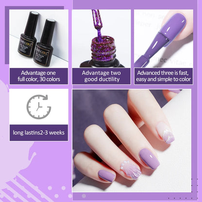 Acrylic Gel Nail Extension Kit with UV LED Lamp - Smarsty