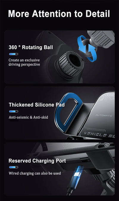 Car Wireless Charger Dual Coil Fold Screen Fast Charge - Smarsty