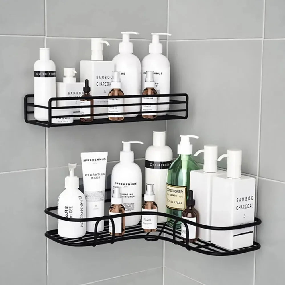 Corner Bathroom Shelf Wall Mounted No-Drill Organizer - Smarsty