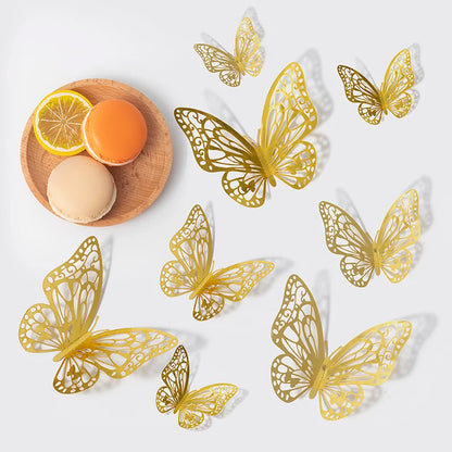 3D Hollow Butterfly Wall Stickers for Kids Room Decor - Smarsty