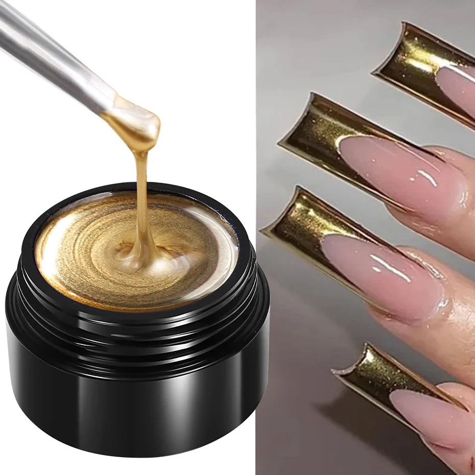 Metallic Chrome Gel Nail Polish for Stunning French Art - Smarsty