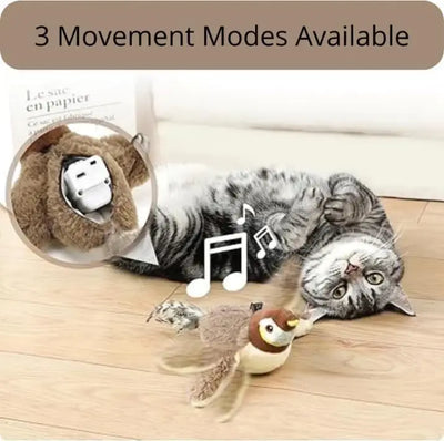 Interactive Cat Toy Flapping Bird with Catnip - Smarsty