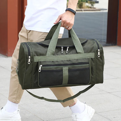 Large Capacity Luggage Bag Travel Duffle With Shoulder Strap - Smarsty