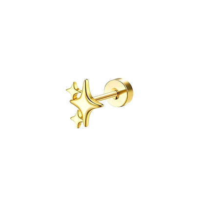 Stainless Steel Earrings For Sensitive Ears Slim Flat Back - Smarsty