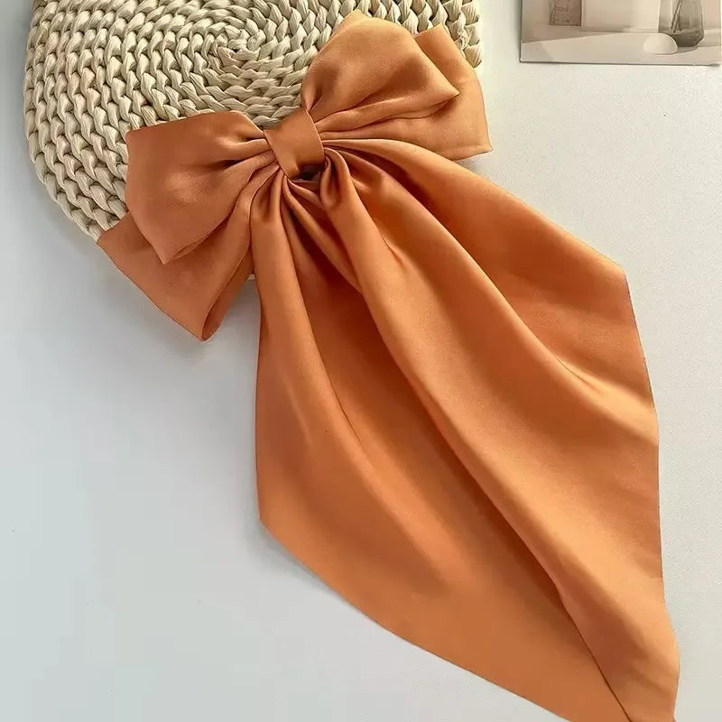 Extra Large Satin Bow Hairpin for Women - Smarsty
