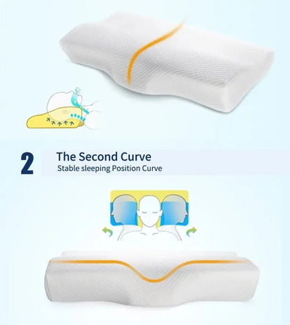 Memory Foam Orthopedic Neck Pillow for Pain Relief - Smarsty