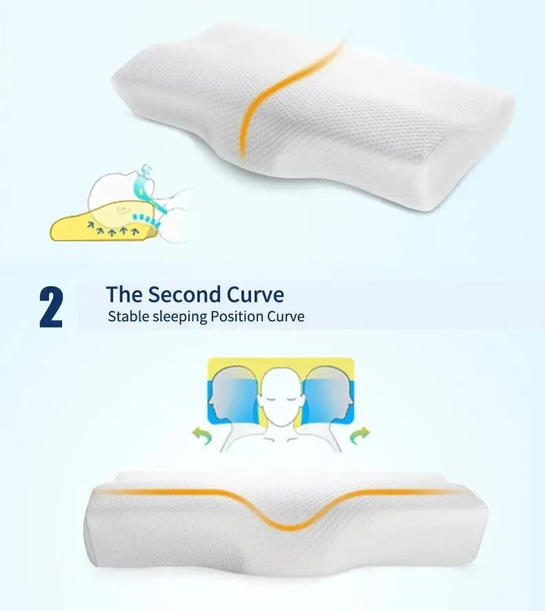 Memory Foam Orthopedic Neck Pillow for Pain Relief - Smarsty