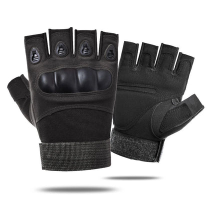 Tactical Hard Knuckle Fingerless Gloves for Combat - Smarsty