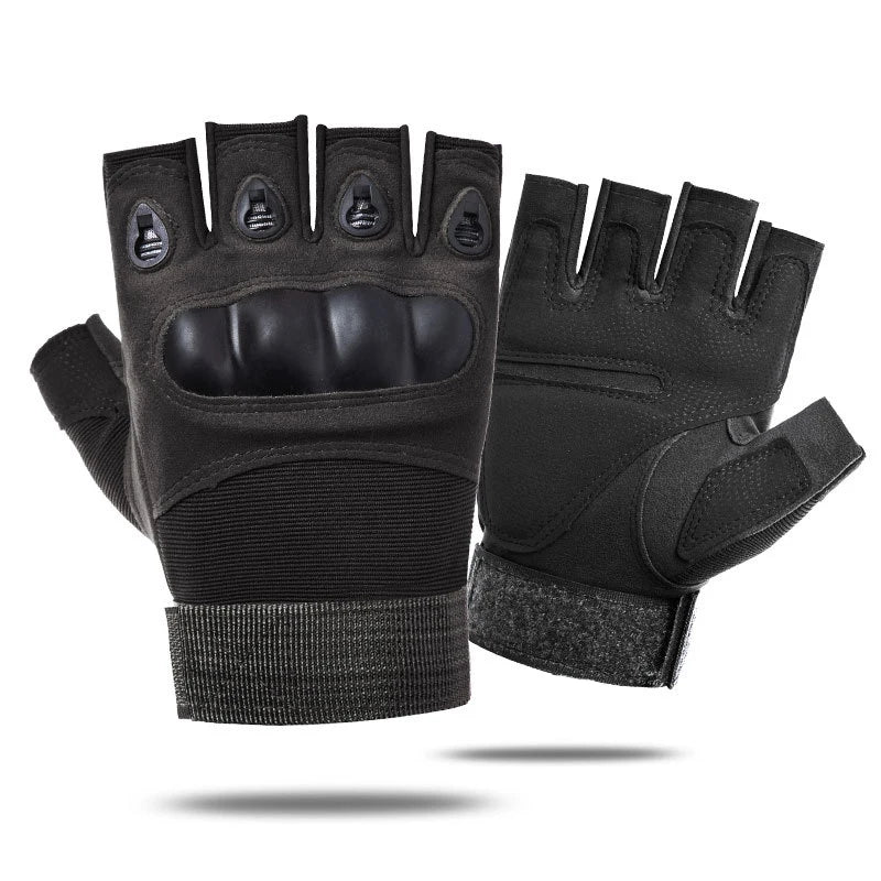 Tactical Hard Knuckle Fingerless Gloves for Combat - Smarsty