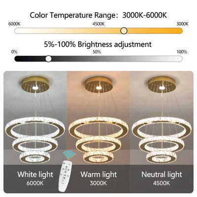 French luxury crystal chandeliers Hall living room Led ceiling lamp pendant ceiling light Room Kitchen Dining table decoration ﻿ - Smarsty
