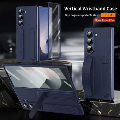 Premium Galaxy Z Fold Hand Strap Case With Folding Stand - Smarsty