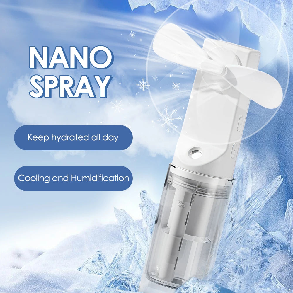 Portable Mini Handheld Humidifier Fan with Mist - Smarsty