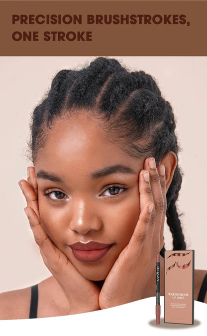 Rozza Waterproof Lip Liner Pencil Set for Long Lasting Wear - Smarsty