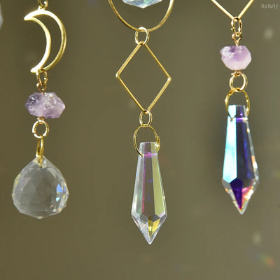 Hanging Crystal Pendant Suncatcher Wind Chimes for Home Decor - Smarsty