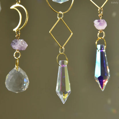 Hanging Crystal Pendant Suncatcher Wind Chimes for Home Decor - Smarsty
