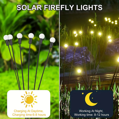 Solar Garden Firefly Lights Waterproof Decorative Lamps - Smarsty