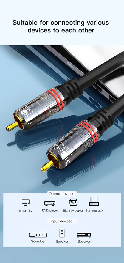 Choseal Coaxial Digital Audio Cable for HiFi Home Theater - Smarsty