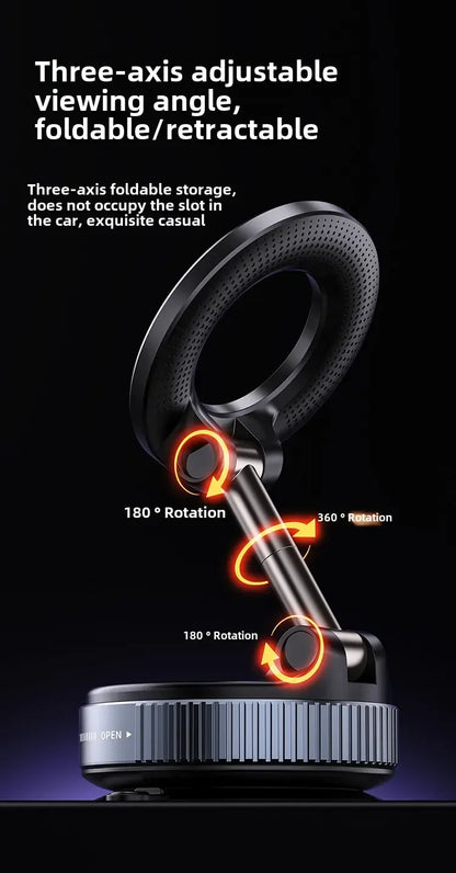 Foldable Magnetic Car Phone Holder With 360 Degree Rotation - Smarsty