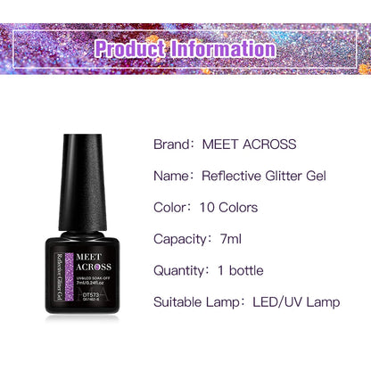 Pink Fluorescent Reflective Gel Nail Polish for Stunning Manicures - Smarsty