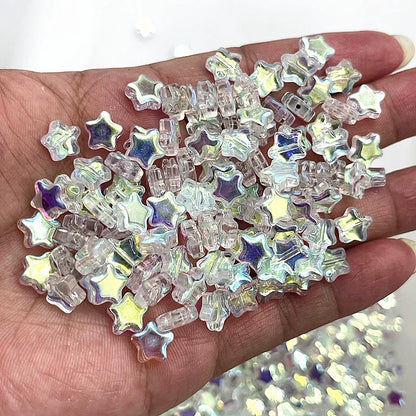 8mm Star Matte Glass Beads for Jewelry Making - Smarsty