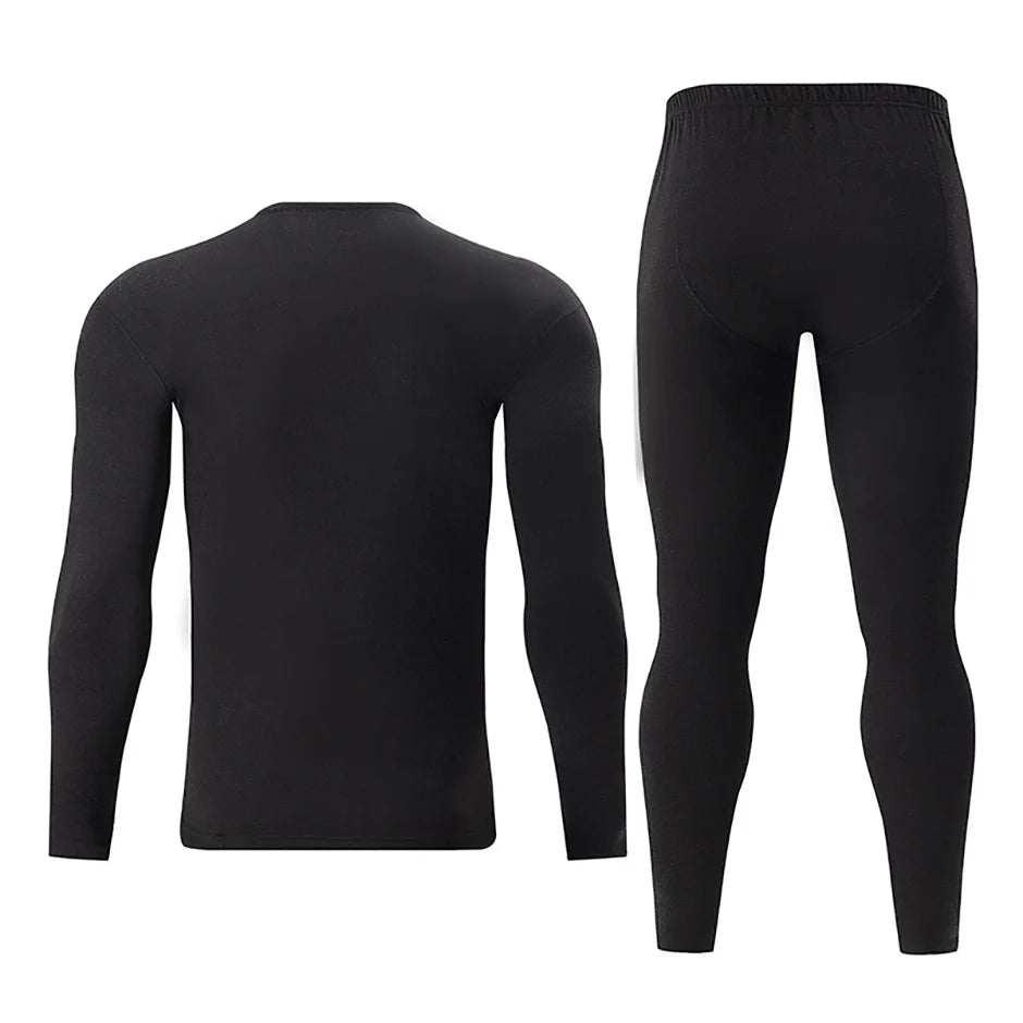2/4 Pcs Men's Solid Color Simple Autumn And Winter Thermal Underwear Comfortable And Casual Bottoming Underwear Teenagers Pajama - Smarsty