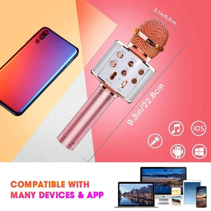 LED Wireless Bluetooth Karaoke Microphone for Kids - Smarsty