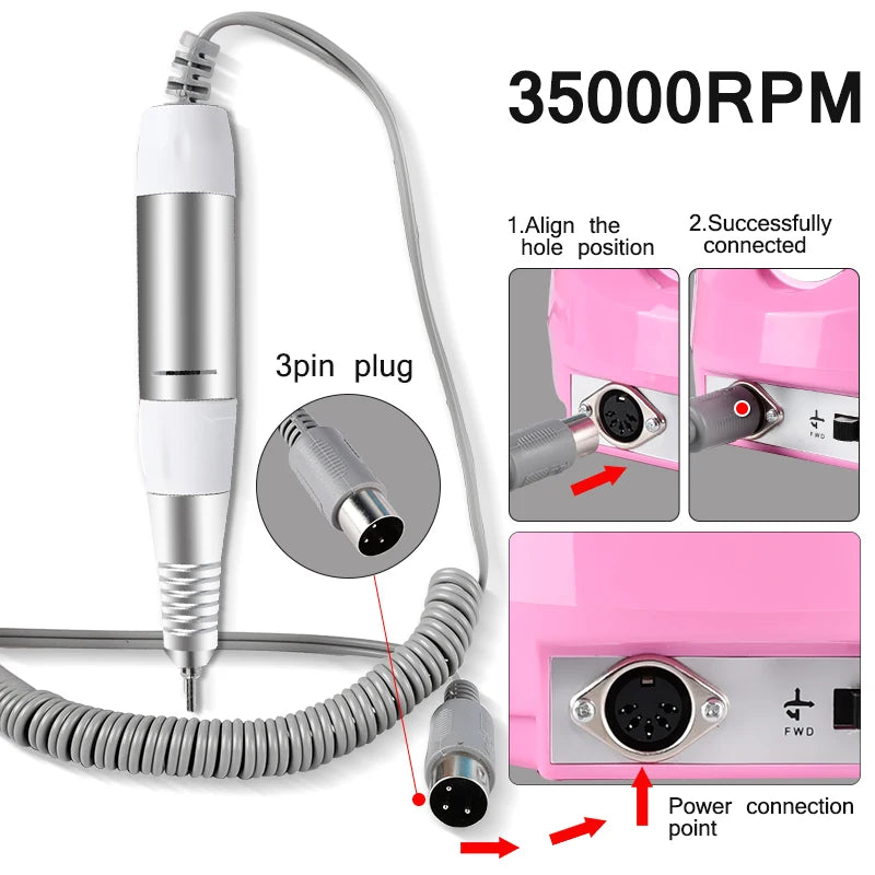 Electric Nail Drill Pen for Professional Manicure and Pedicure - Smarsty