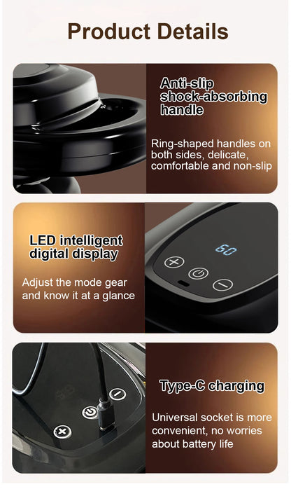 Wireless Deep Tissue Massage Gun with Six Heads - Smarsty