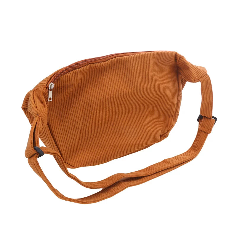 Corduroy Shoulder Bag Minimalist Crossbody For Women - Smarsty