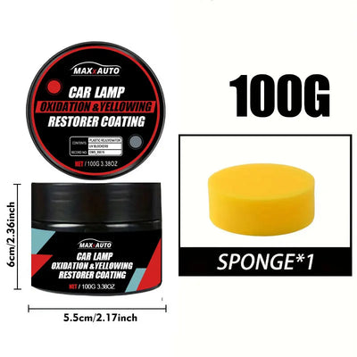 Car Headlight Restoration Polishing Kit - Scratch Remover & Oxidation Cleaner Repair Paste for Headlamp Assembly - Smarsty