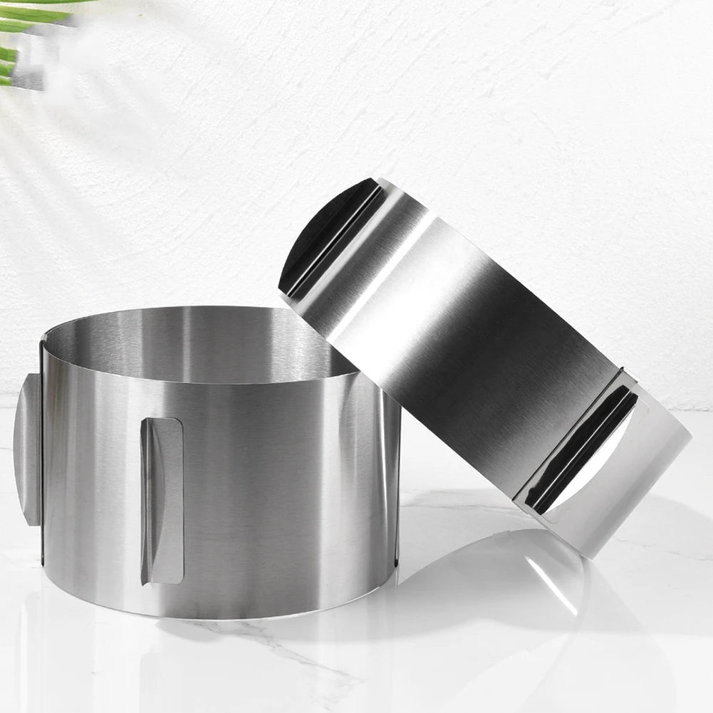 Rustproof Adjustable Stainless Steel Cake Mousse Ring - Smarsty