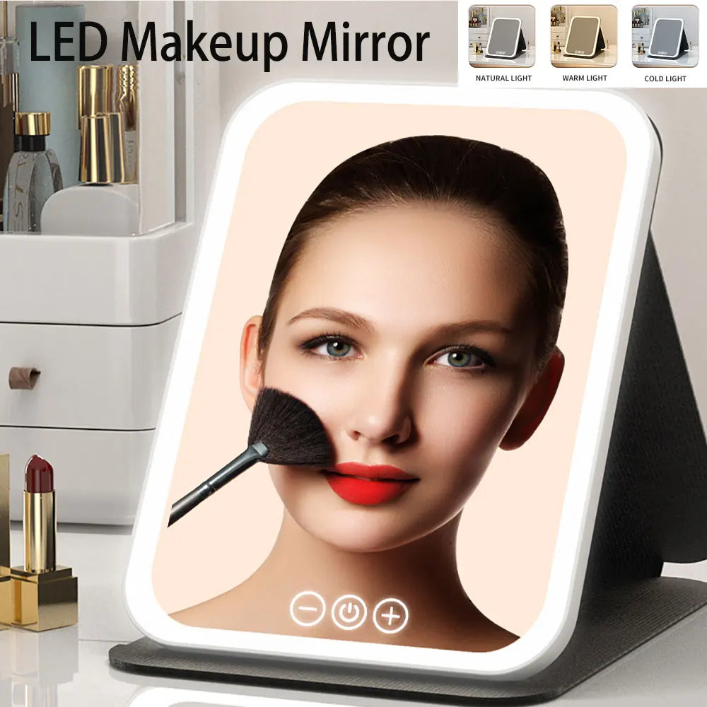 Dimmable LED Makeup Mirror with Touch Screen Convenience - Smarsty
