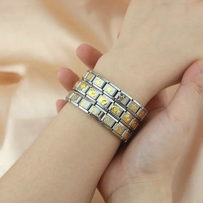Womens Stainless Steel Charm Bracelet Elastic Fashion Bangle - Smarsty