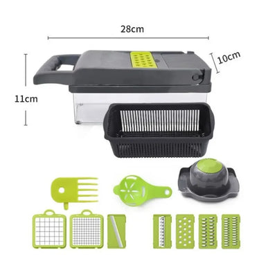 Multifunctional Vegetable Chopper Handle Food Grate Food Chopper Vegetable Slicer Dicer Cut 14/16 in 1 Kitchen Items Cocina by Smarsty